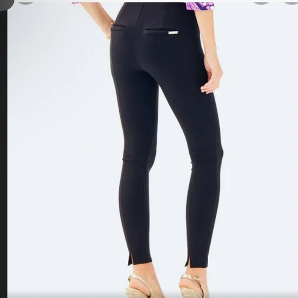 black Nira travel pants pull on elastic waist size xs excellent condition - Picture 2 of 6